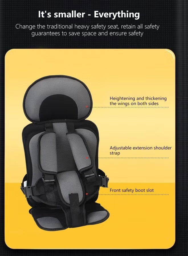 Soofam Portable Car Seat Cushion for Travel, Kids Car Seat | Travel Car Seat, Travel Harness with Adjustable Straps,Foldable Golf Cart Baby Seat,Ride Safer Travel Sest - Image 3